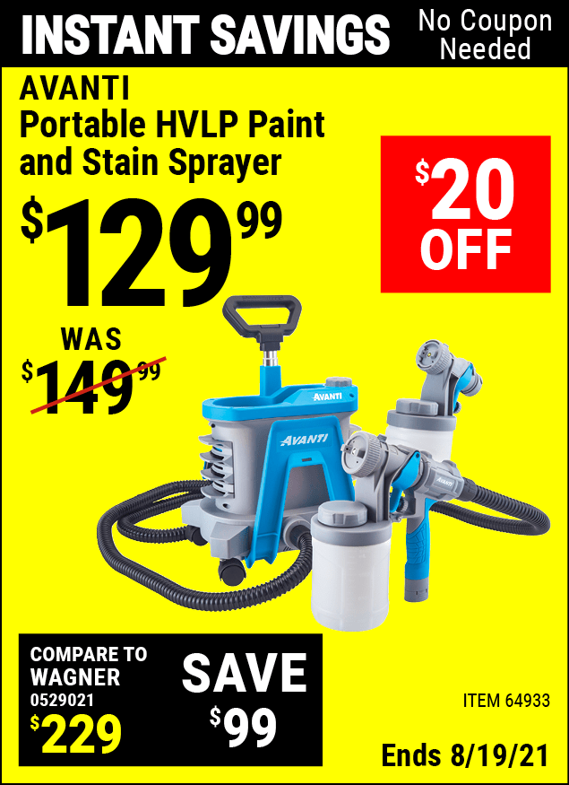 Stage Portable HVLP Paint And Stain Sprayer, 58 OFF