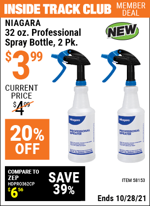 NIAGARA 32 oz. Professional Spray Bottle – 2 Pk. for $3.99 – Harbor