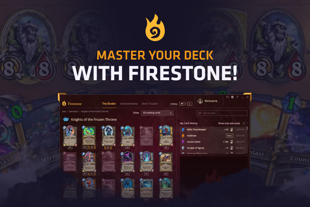 Firestone for Hearthstone Card tracking and custom Achievements An