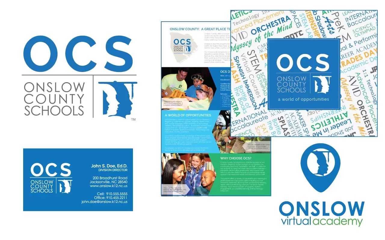 Onslow County Schools Brand Assets 17Blue Digital Agency