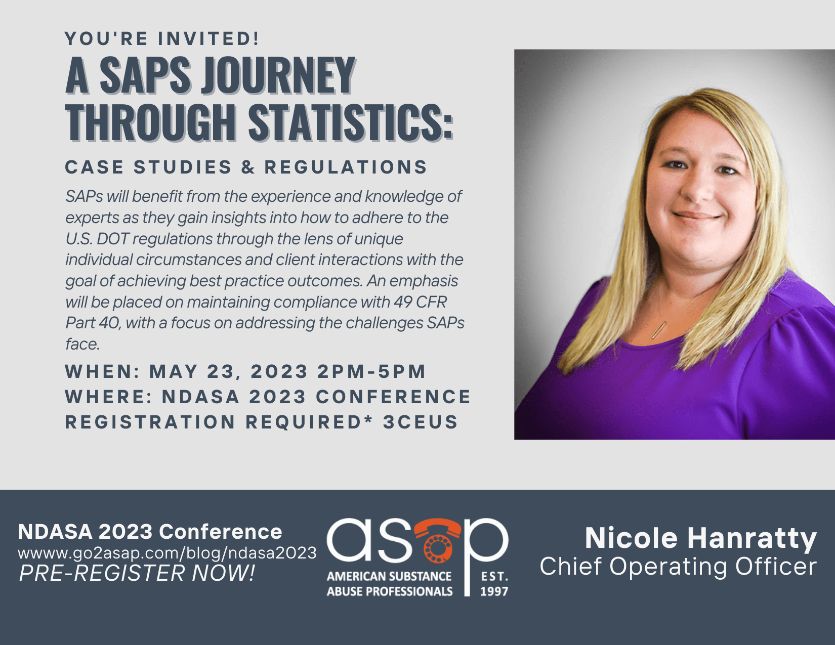 You're Invited Join Us at NDASA for a SAPs Journey Through Statistics