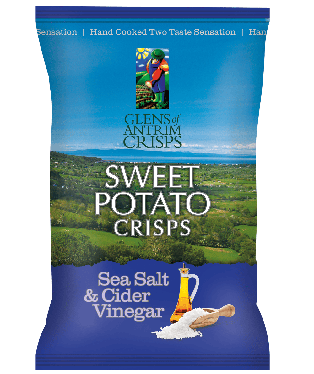 Sweet Potato Sea Salt & Cider Vinegar 12 x 100g pk GOA Crisps
