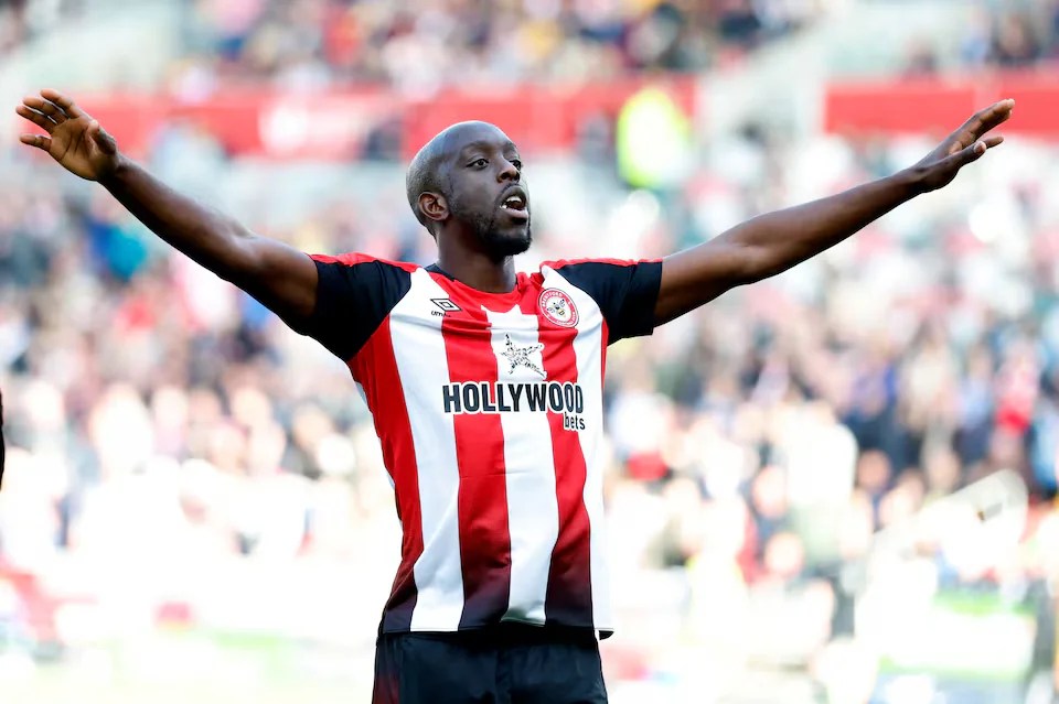Yoane Wissa celebrates scoring for Brentford before Newcastle transfer