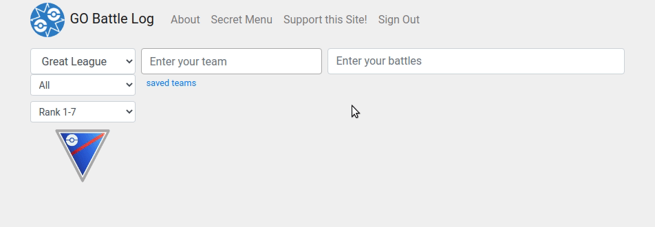 GO Battle Log Your Personal Battle/Team Analyzer for Pokemon GO PvP