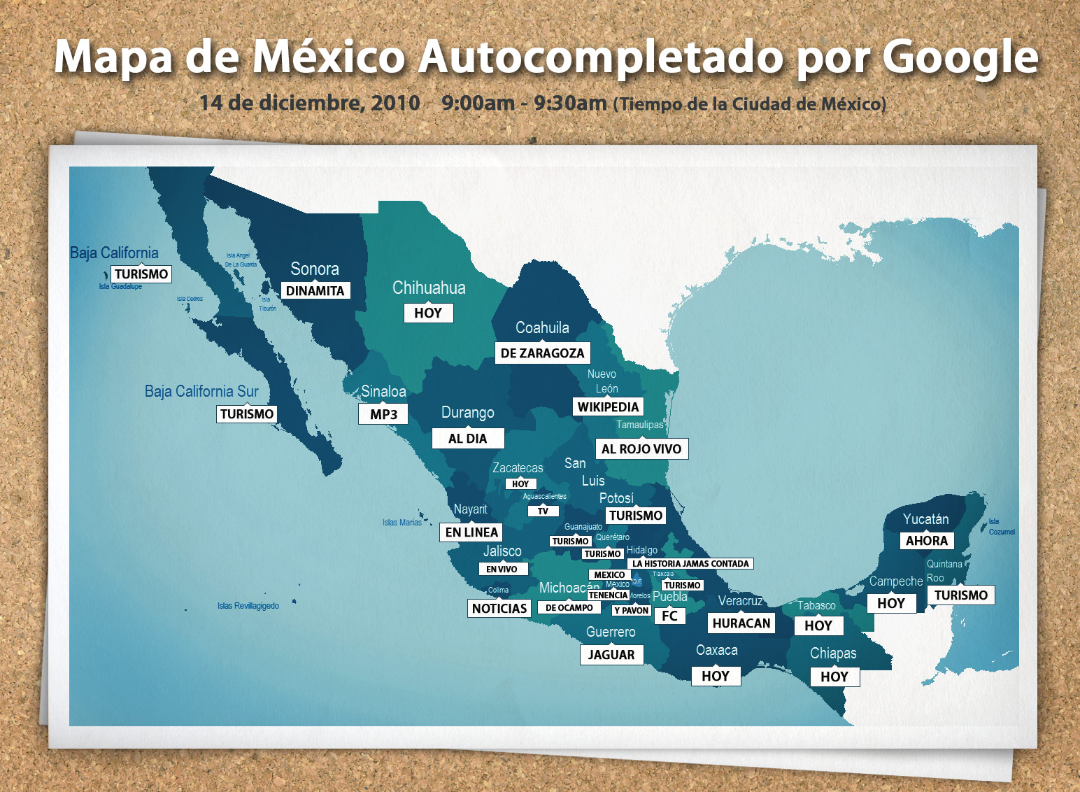 Mapa de México por Google Rosaura Ochoa Social Media