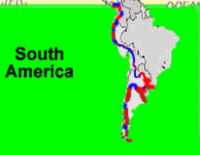 South America Bike Ride interactive map