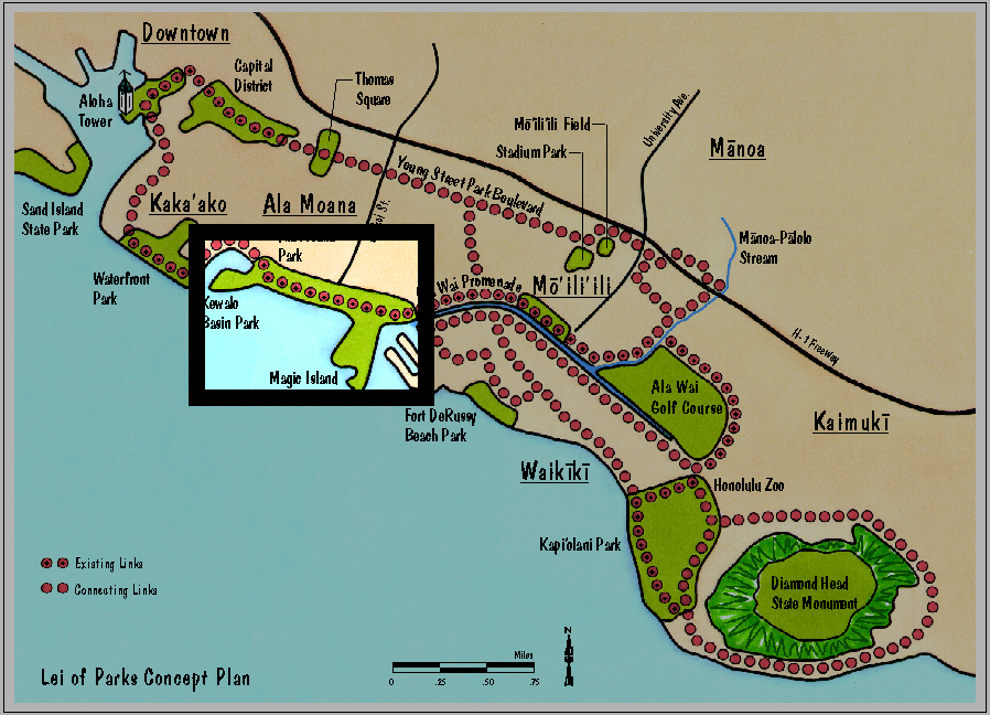 GPS coordinates of Ala Moana Beach Park, United States latitude