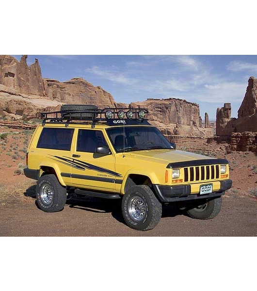 GOBI Jeep Cherokee XJ Ranger Tire Carrier Rack MultiLight Setup