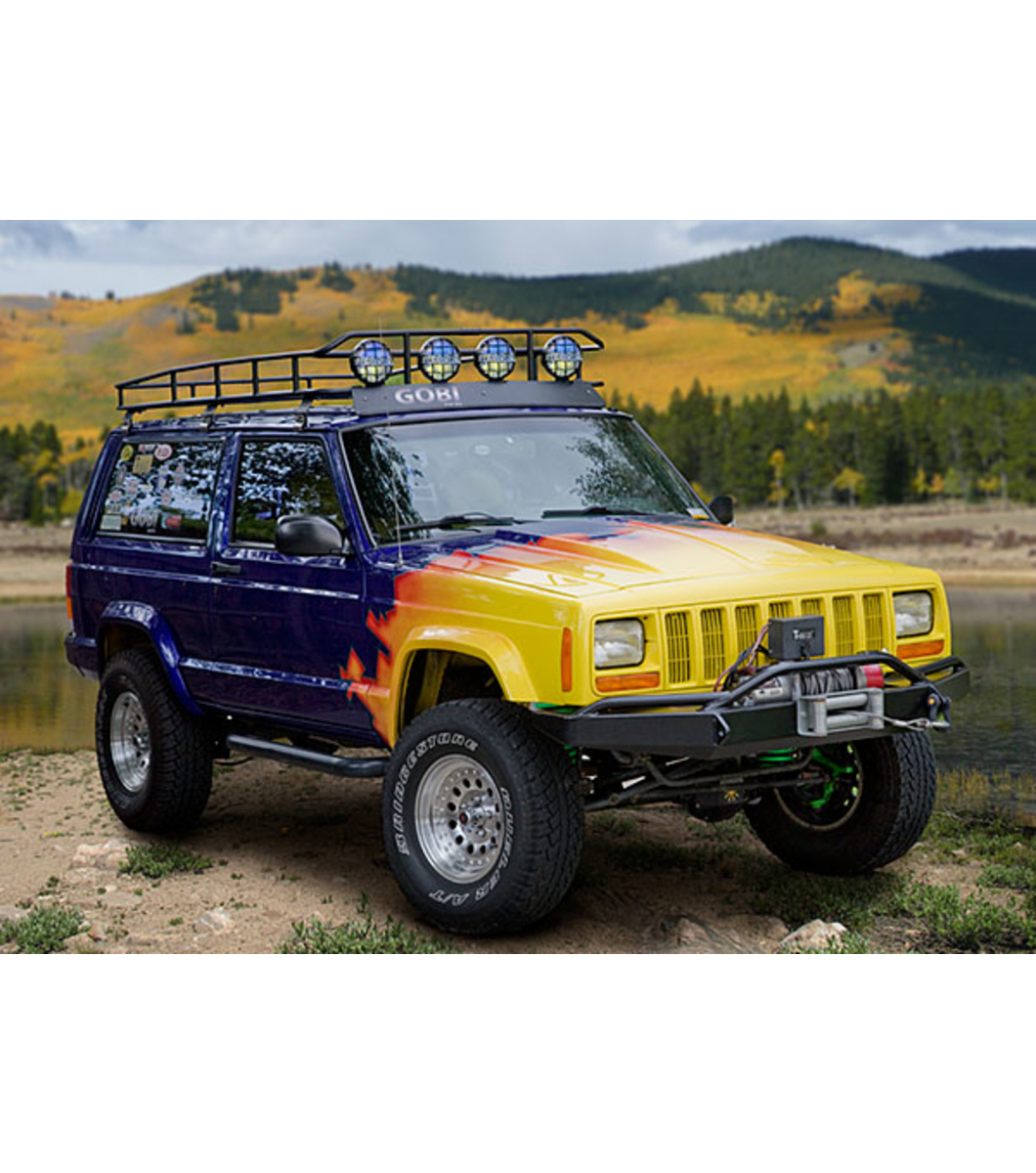 GOBI Jeep Cherokee XJ Ranger Rack No Sunroof MultiLight Setup