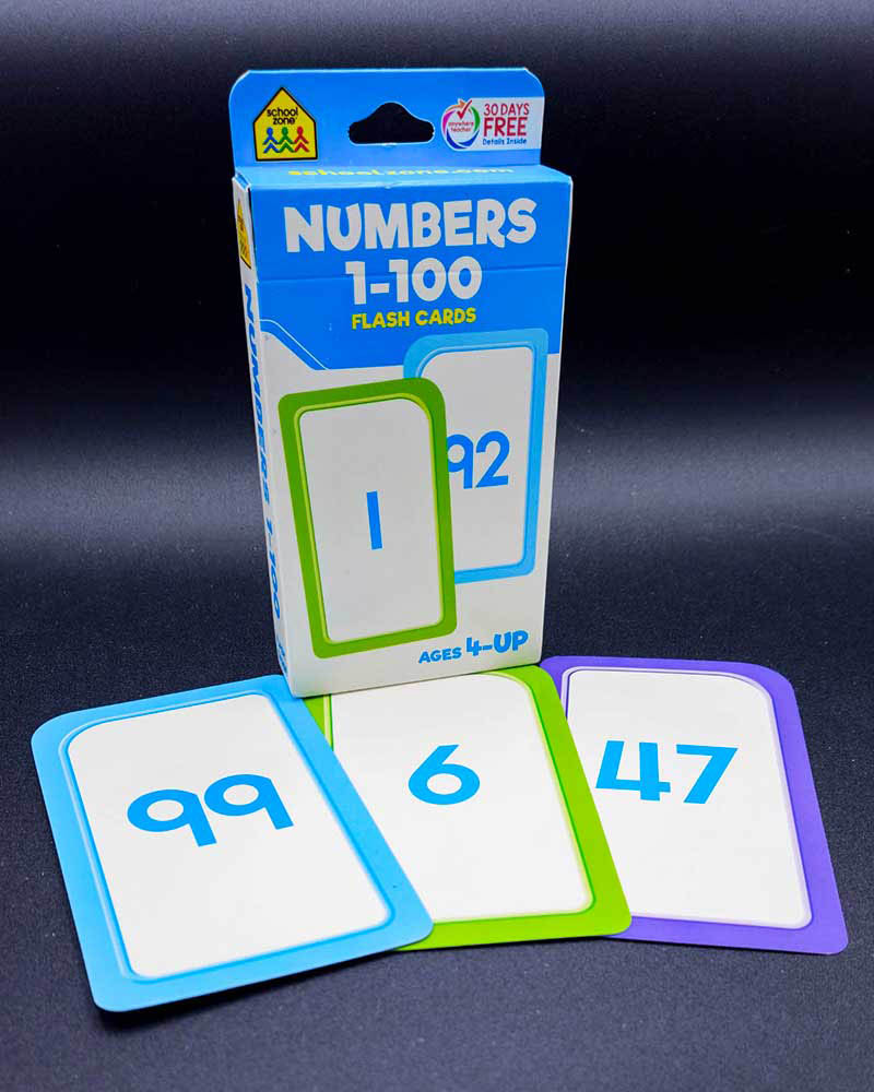 Numbers 1-100 Flash Cards | Green Valley Book Fair