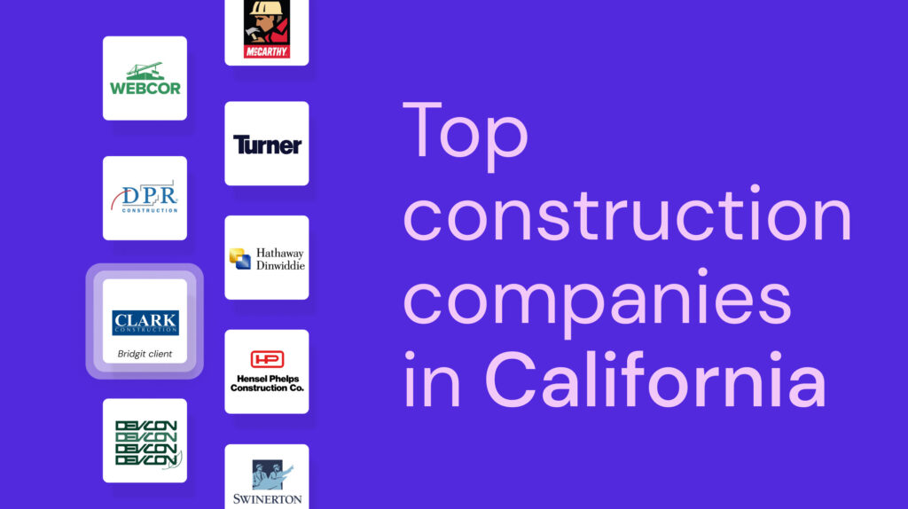 Top construction companies in California Bridgit