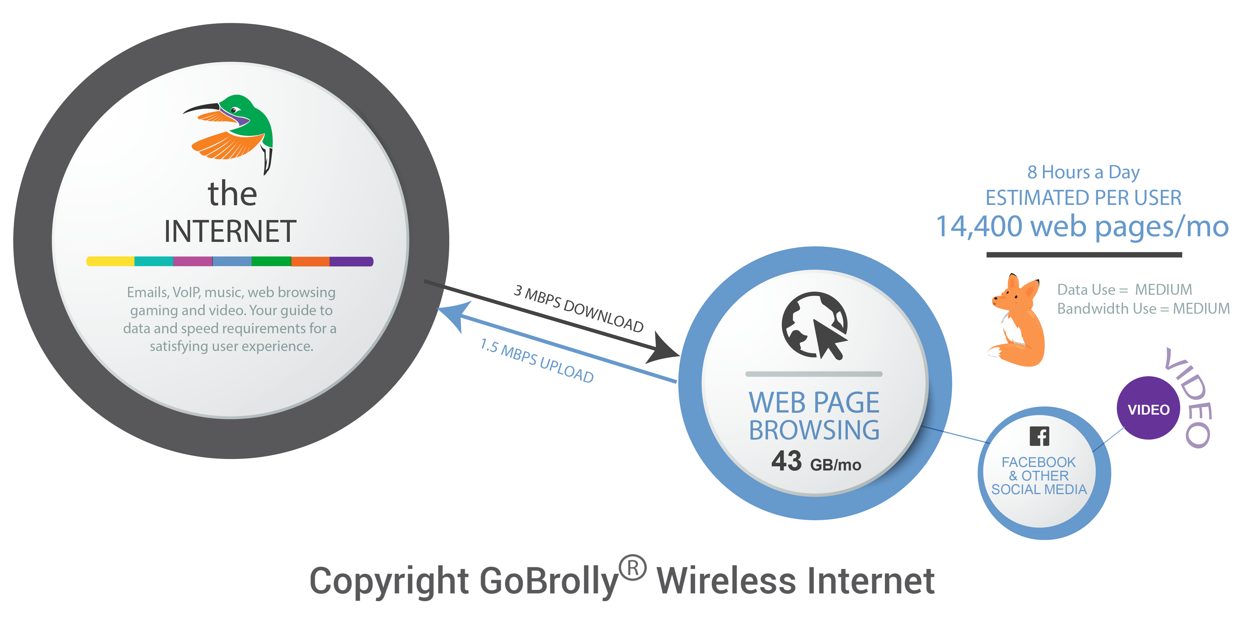 Amount of Data and Bandwidth Required for Web Browsing