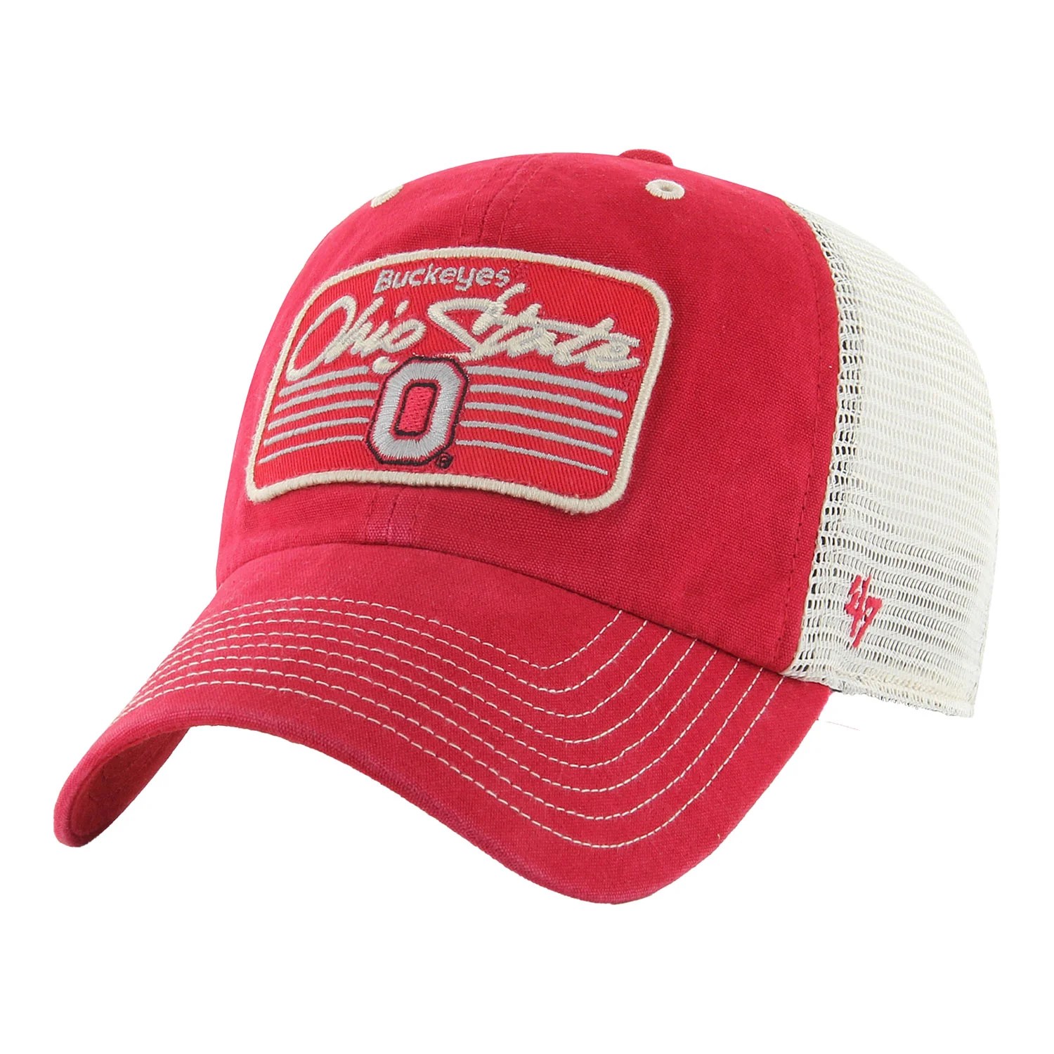 Ohio State Buckeyes Five Point Clean Up Scarlet Adjustable Hat Shop