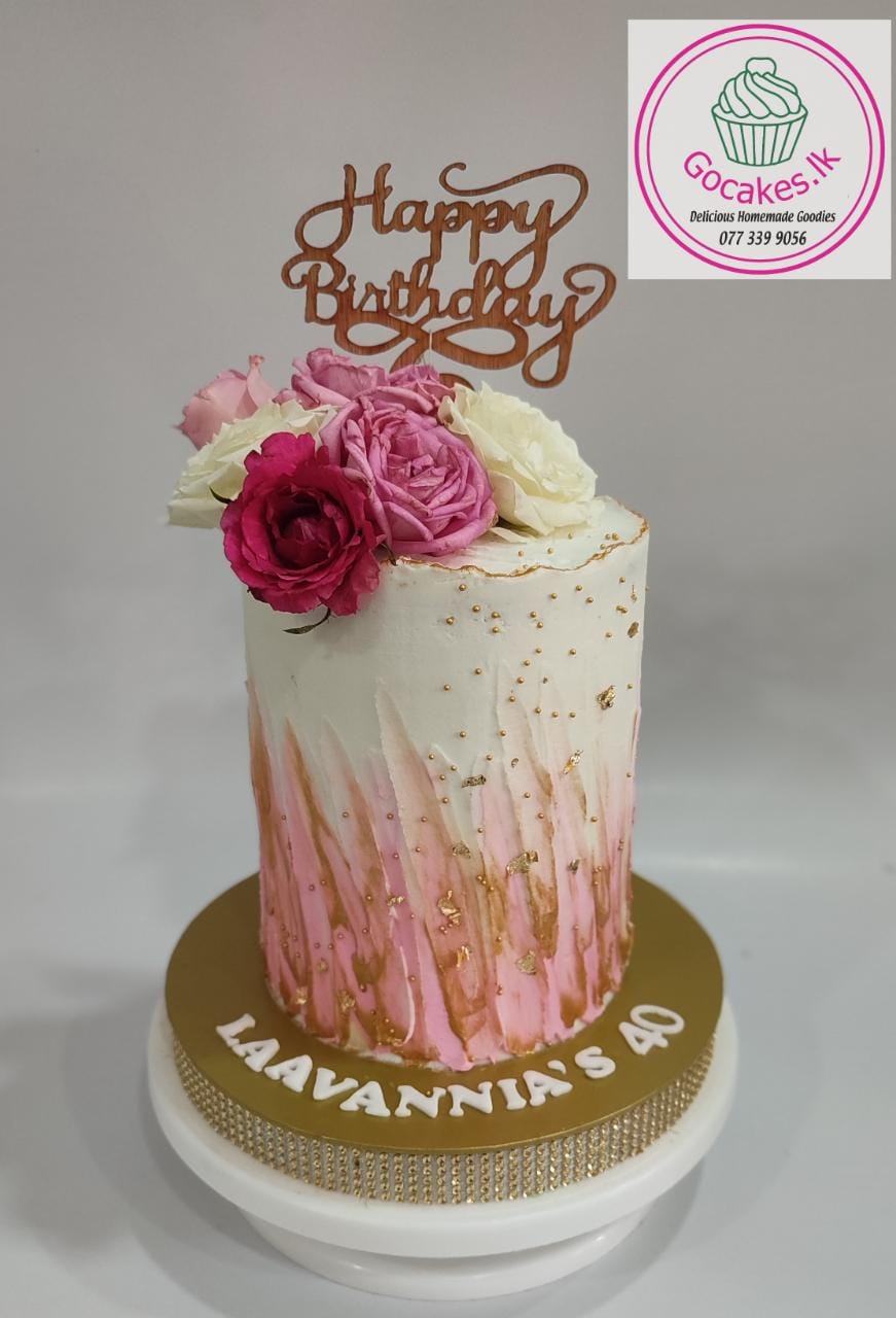 Flower cakes / Floral cakes Gocakes.lk Fresh flower cakes