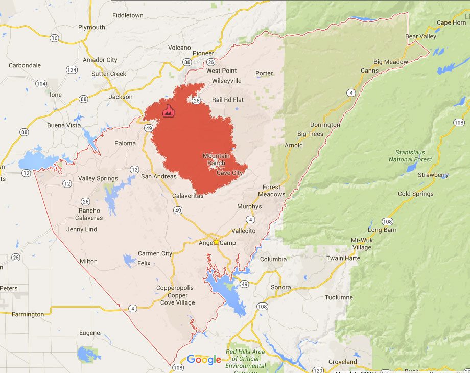Navigating The Flames Understanding The Calaveras County Fire Map Allegheny College Map