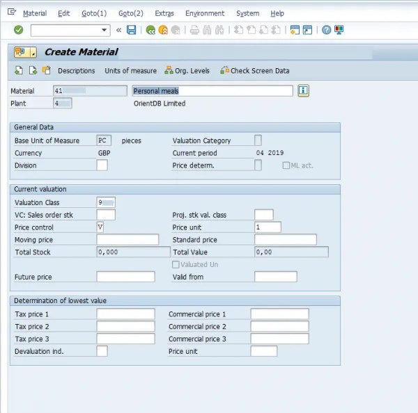 Stammdaten in SAP Go Coding