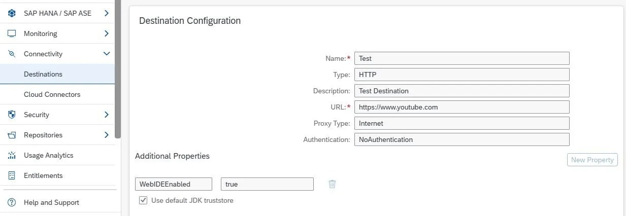 SAP BTP Destination Access in SAP UI5 - Go Coding