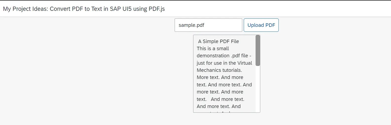 Convert PDF to Text in SAP UI5 using PDF.js Go Coding