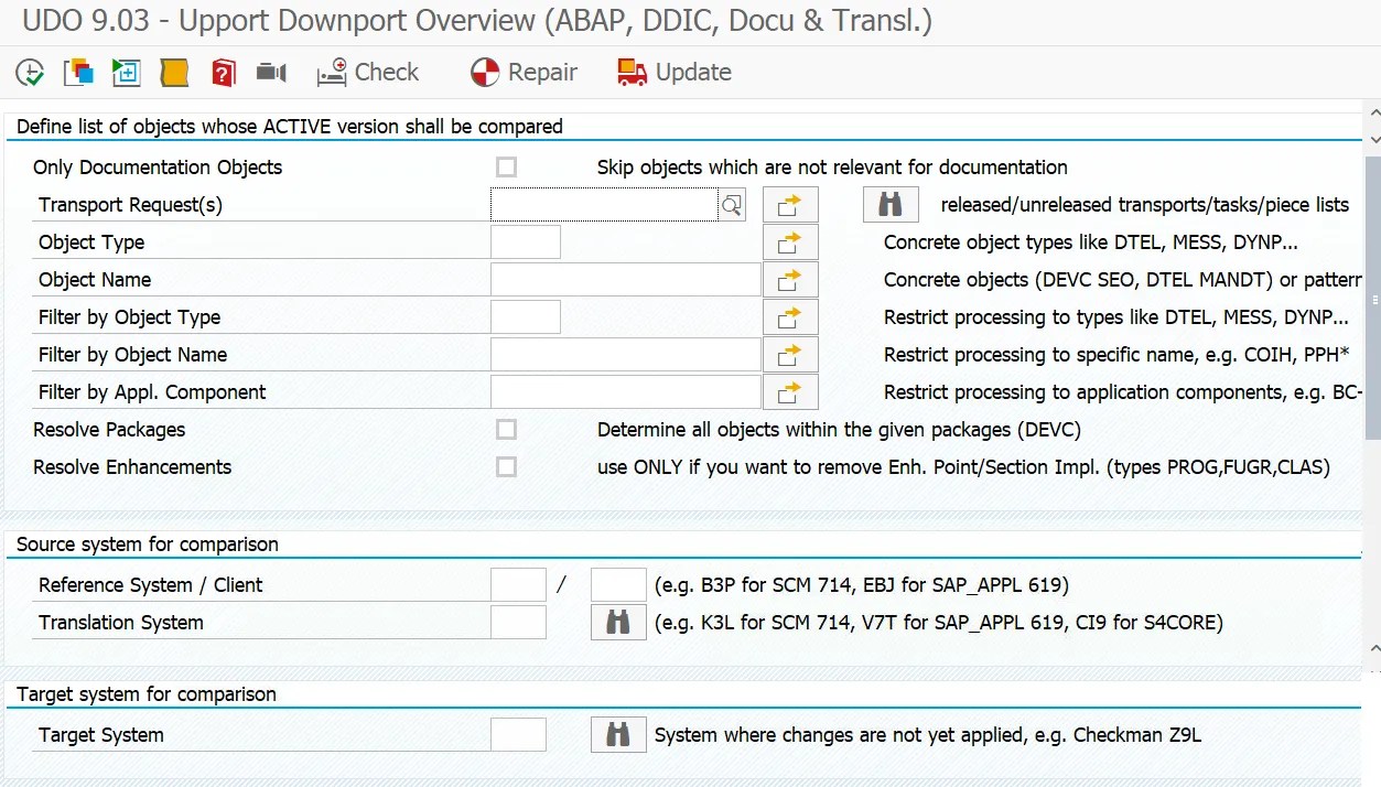 How to Upport and Down Port in SAP using TCode UDO Go Coding