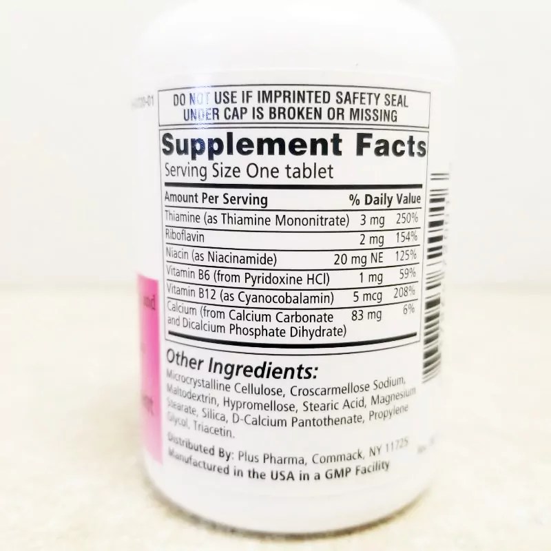 Vitamin B Complex 100 Tabs By Plus Pharma Goderich Pharmacy Tel