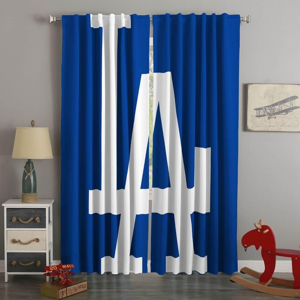 Los Angeles Dodgers Style Custom Window Shade Curtain
