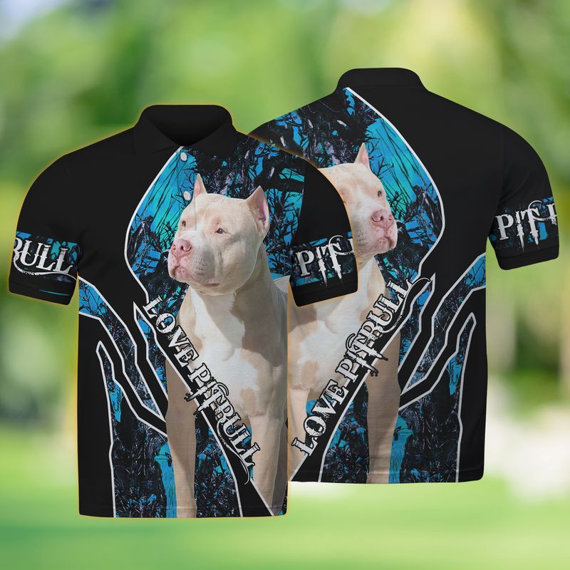 Pitbull Shirt Amazing Pitbull Terrier Puppies Blue Camo Polo Shirt Godoprint