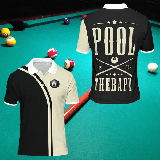 8 Ball Pool Shirts Billiards Man Basic Polo Shirt Gift For Men And