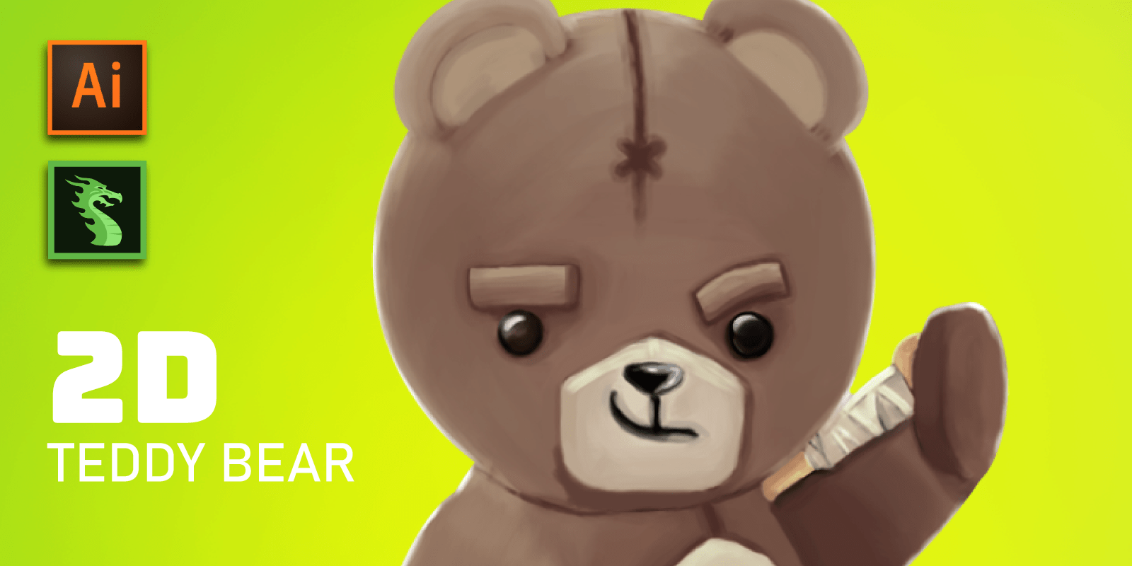 Teddy Bear 2D Game Character Sprites Godot Assets