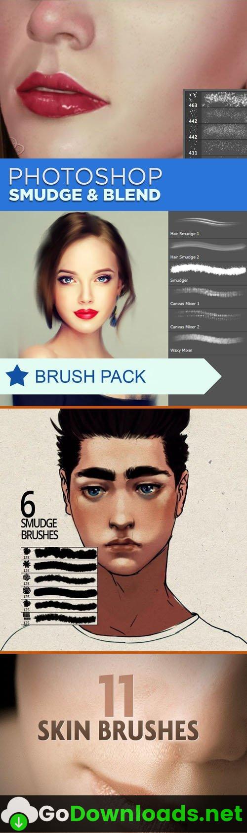 Human Skin & Smudge Brushes Collection for Free Download