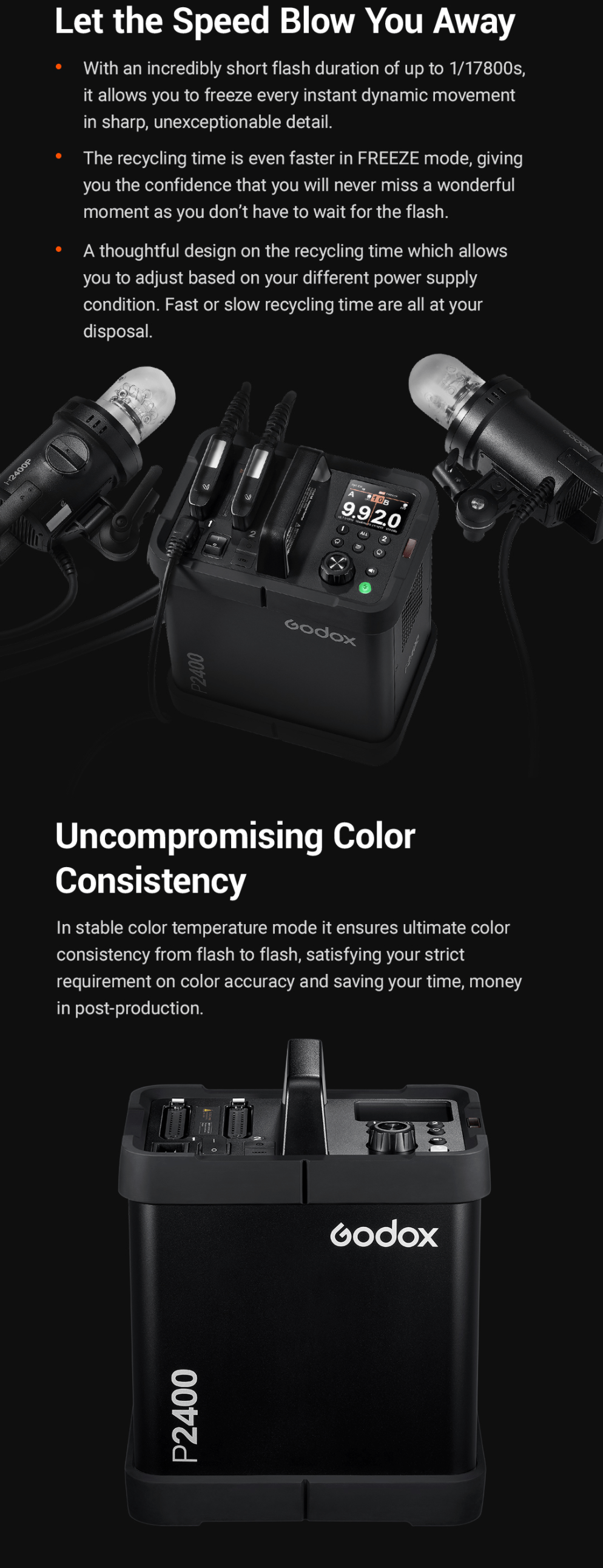 Godox P2400 Power Pack Godox studio photography equipment, pocket