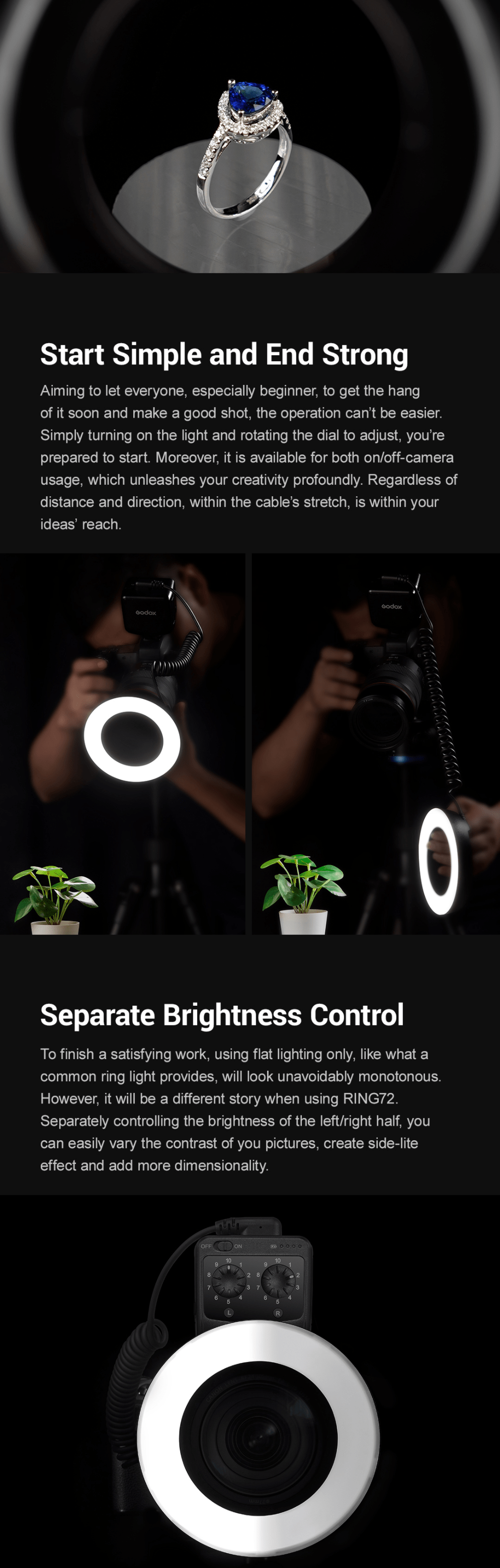 Godox RING72 Macro LED Ring Light Godox studio photography
