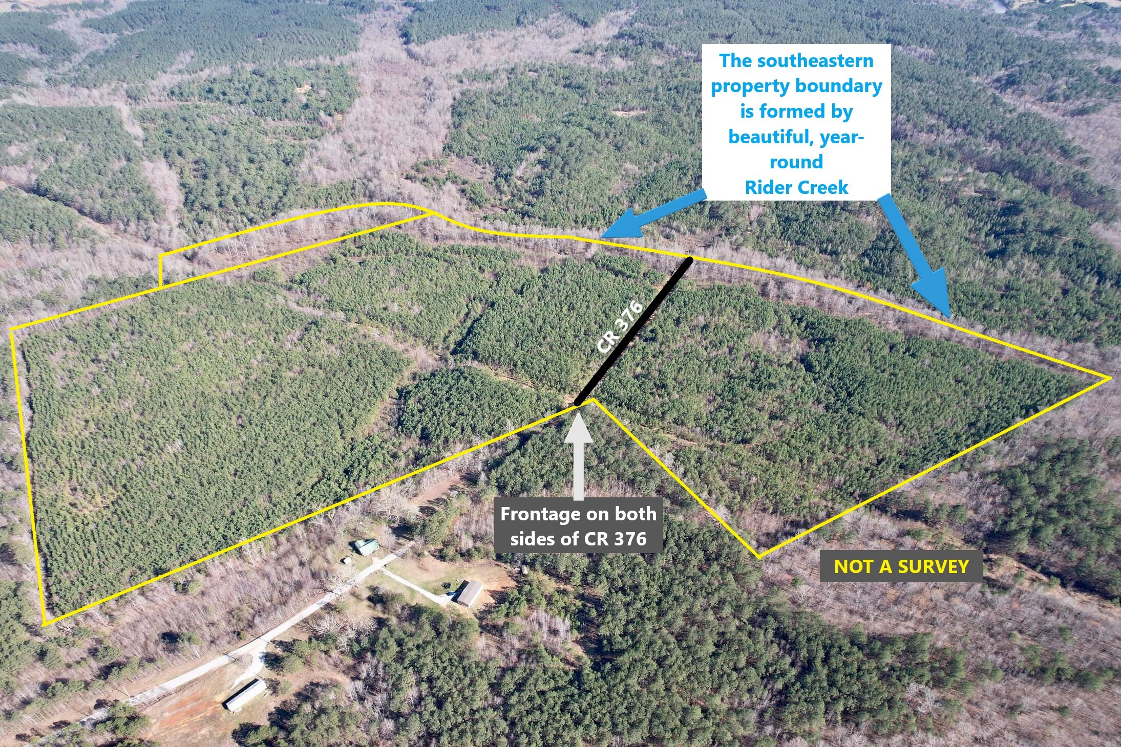 Rider Creek Tract, +/85 acres, County Road 376, Rienzi, Alcorn Co., MS