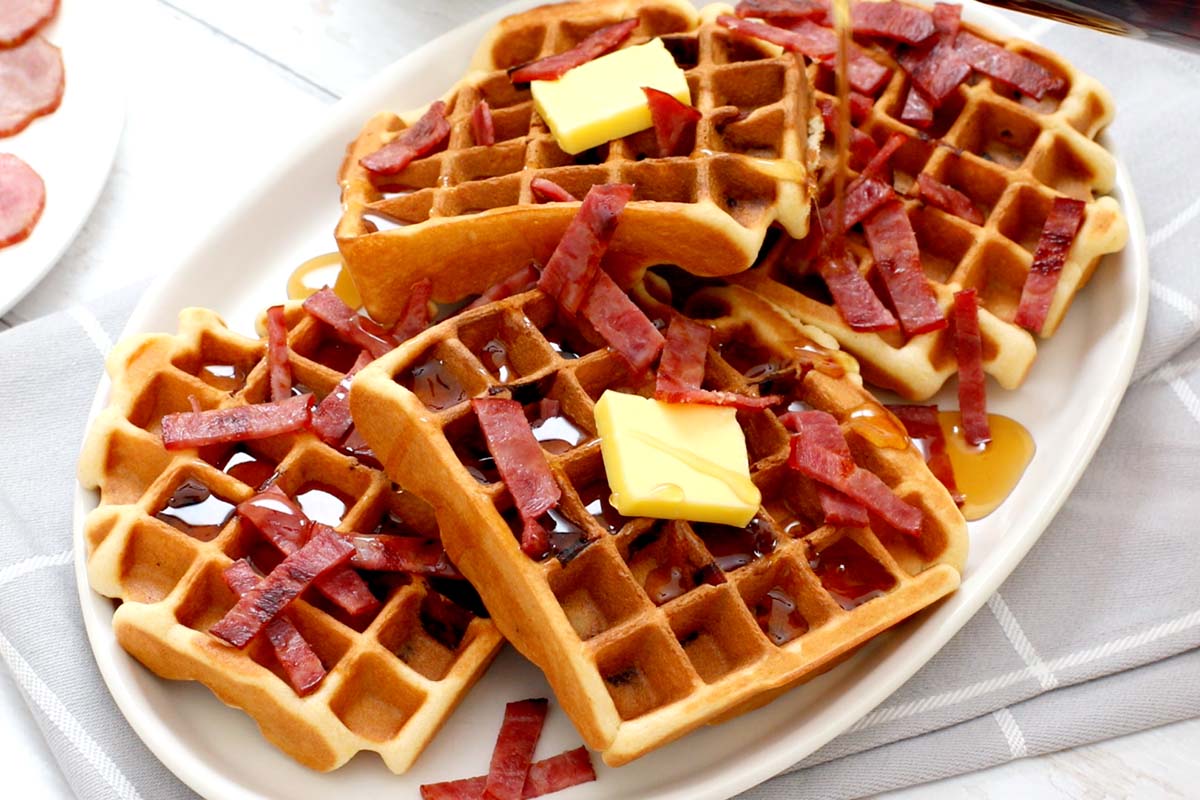 Maple Turkey Bacon Waffles Godshall's Real Wood Smoked Meats Since 1945