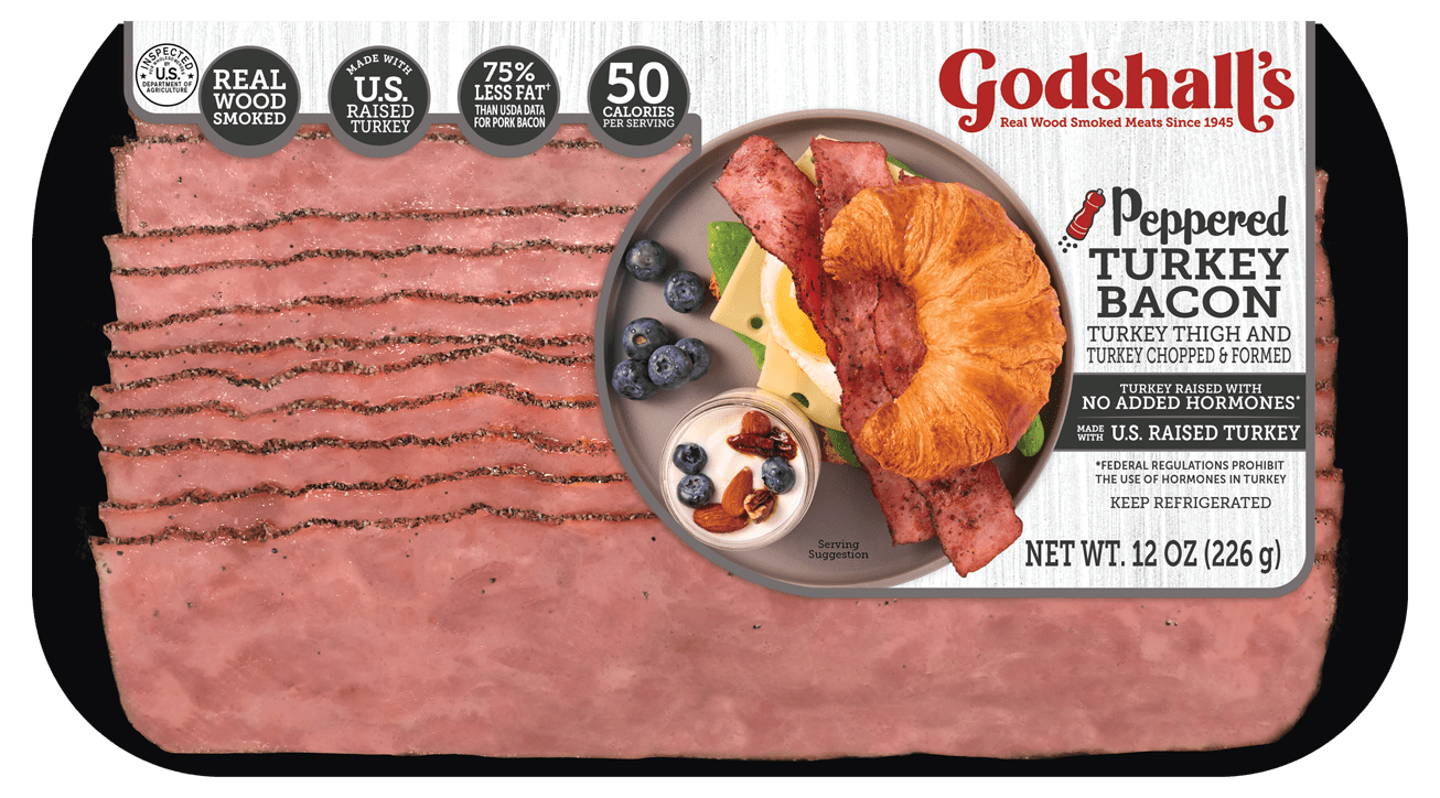 Peppered Turkey Bacon Godshall's Real Wood Smoked Meats Since 1945