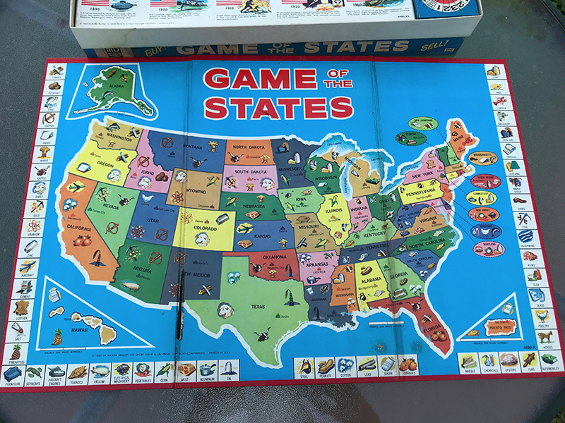 Game Of The States 1960 Vintage Board Game Milton Bradley goedenoldies