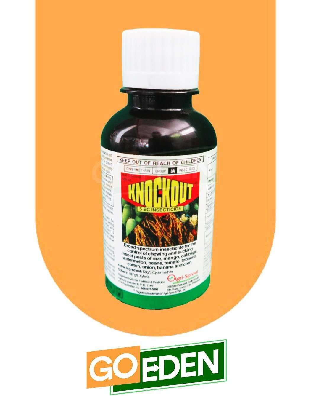Knockout 5EC Insecticide (Agrisprout) 100 ml plastic bottle GoEden