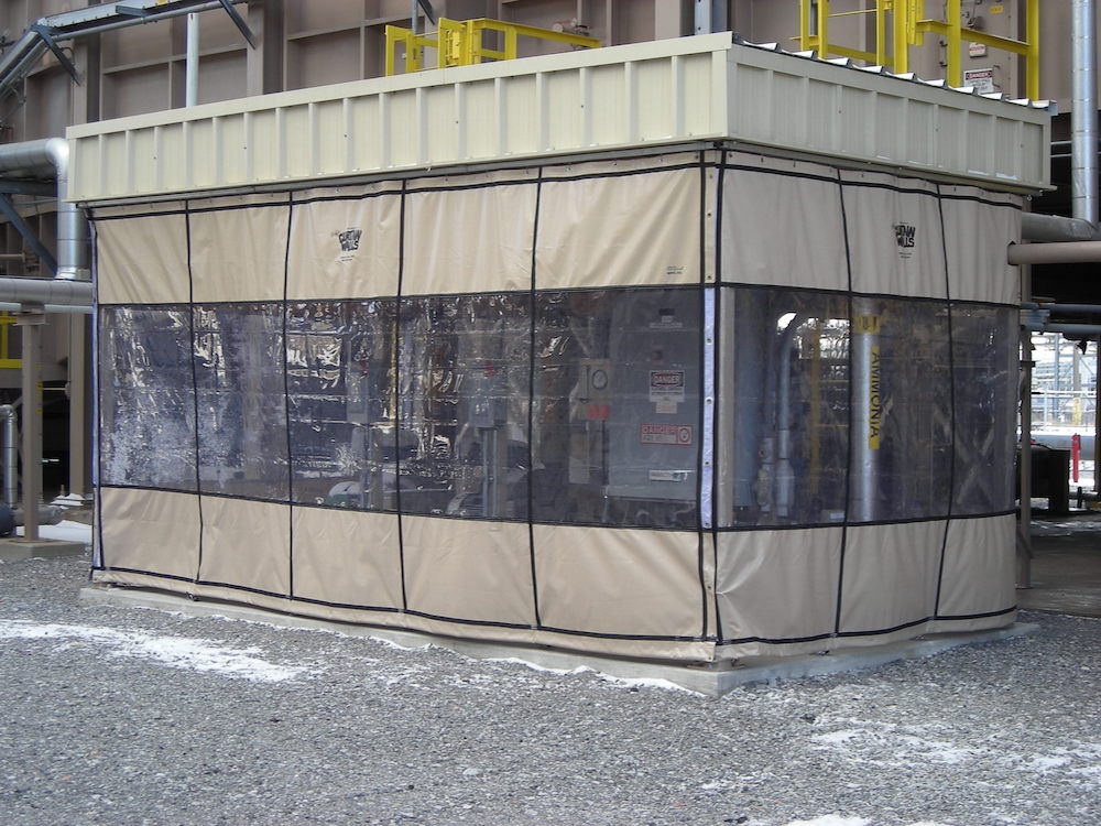 Outdoor Vinyl Curtain Wall System by Goff's Enterprises