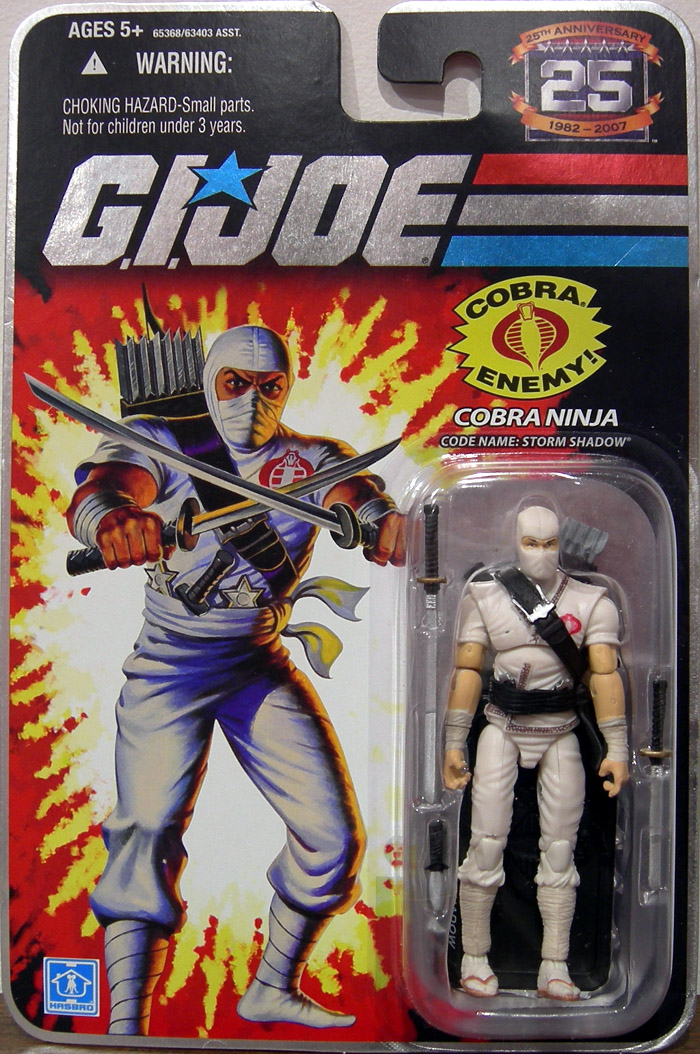 Cobra Ninja Figure Code Name Storm Shadow GI Joe 25th Anniversary