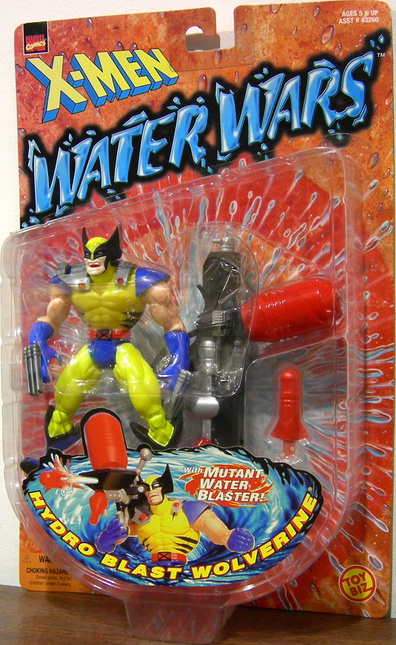 Hydro Blast Wolverine Masked Action Figure Water Wars Toy Biz