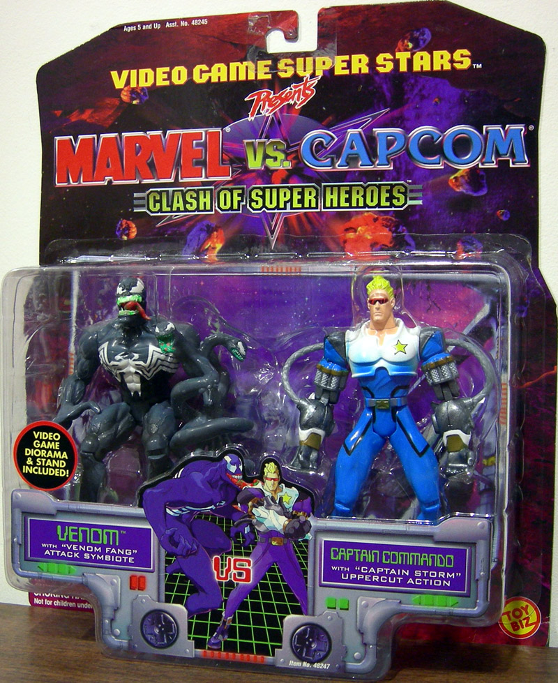 Venom vs Captain Commando Marvel action figures