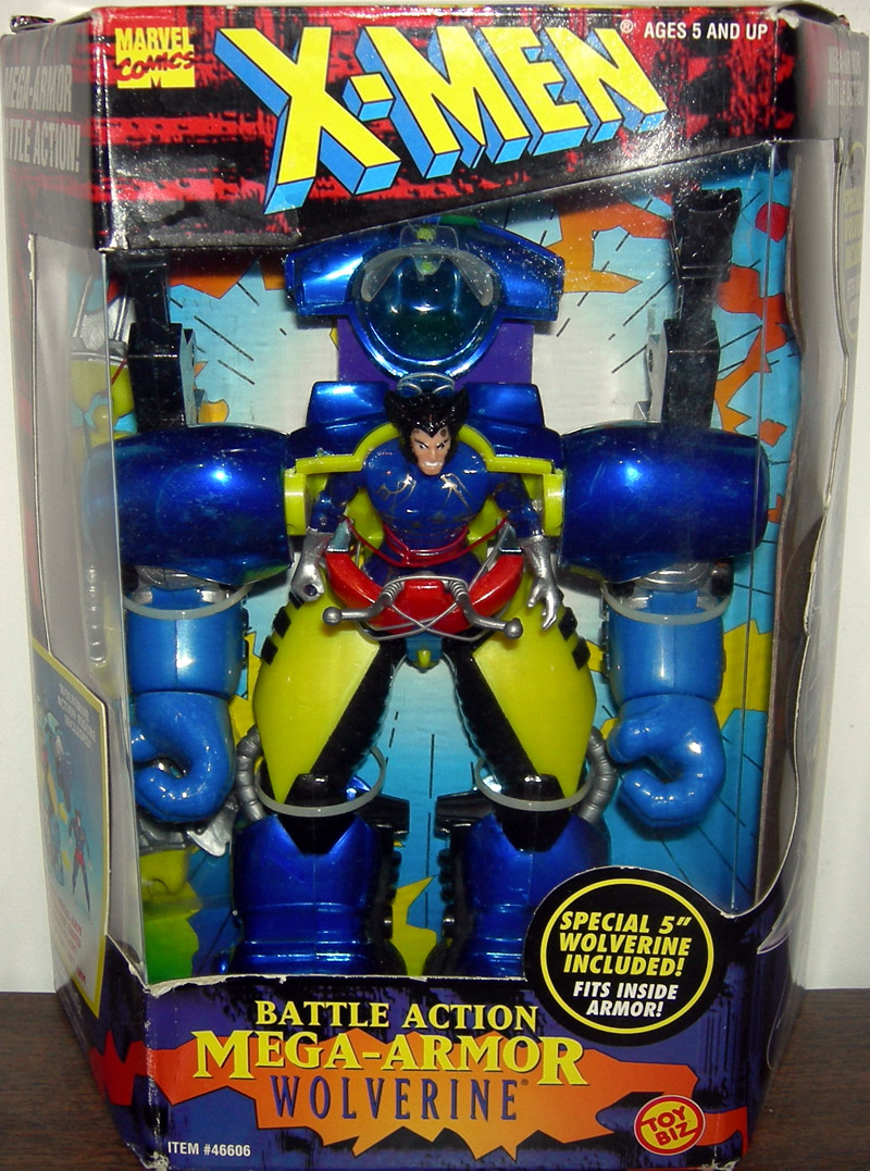 Wolverine Battle Action MegaArmor Figure XMen Toy Biz