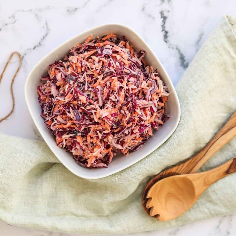 How to Make Heavenly Red Cabbage & Carrot Coleslaw