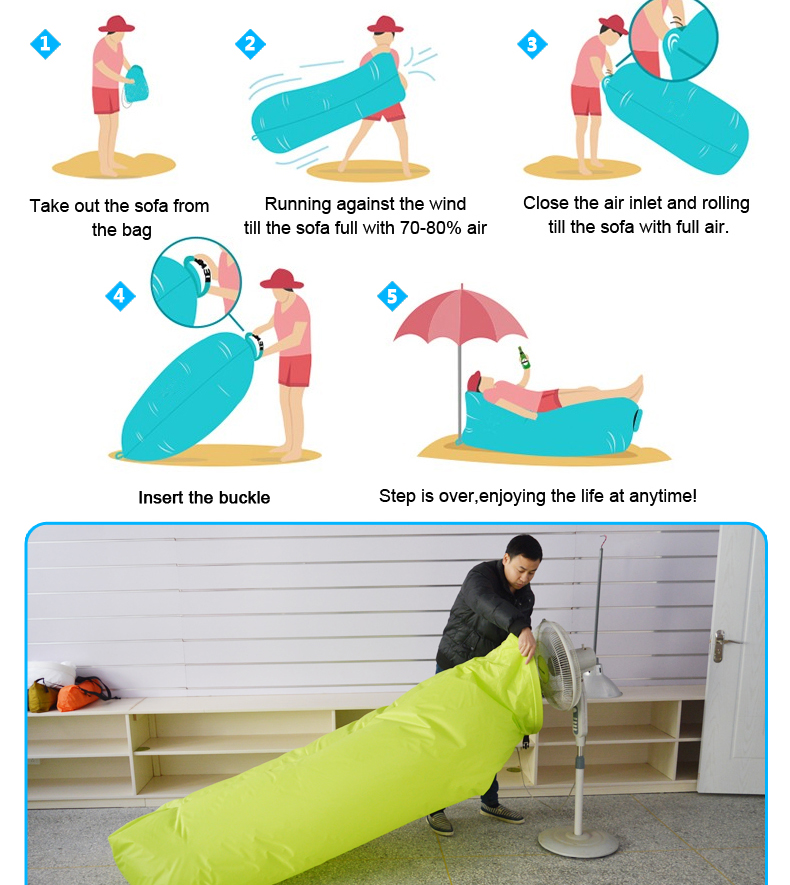 Inflatable Air Lounge Chair Couch Go For Dope