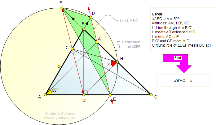 Math Education Geometry Problem 715 Triangle, Altitudes, Parallel