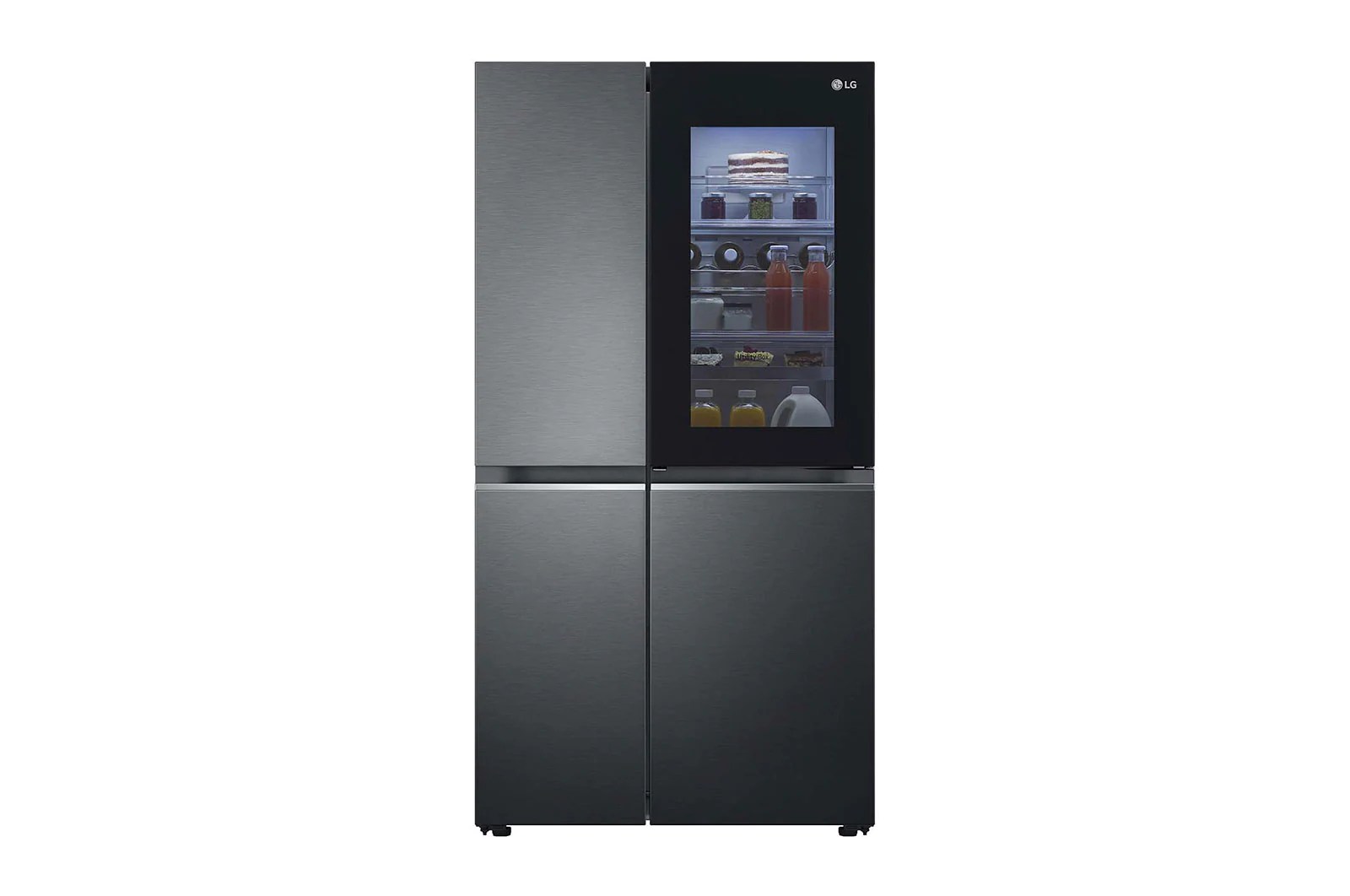 LG 655L Side by Side Fridge in Matte Black Finish GSVB655MBL Go Get Appliances
