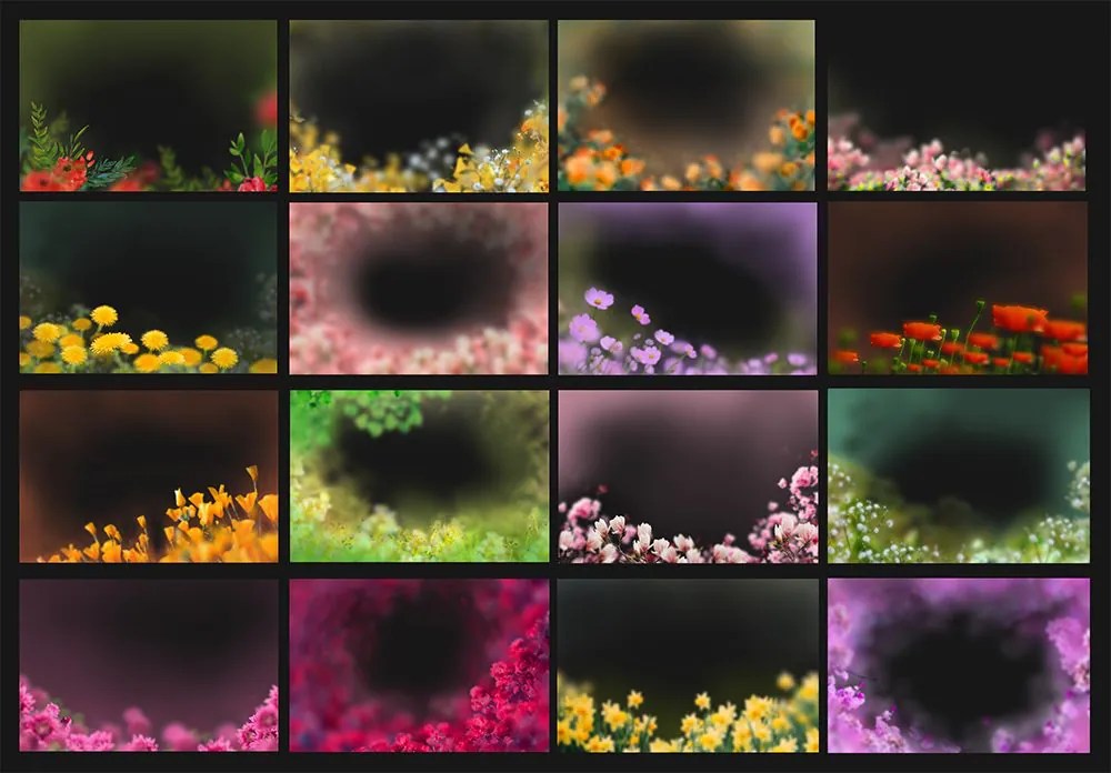 42 Painted Flowers photo Overlays photography overlays