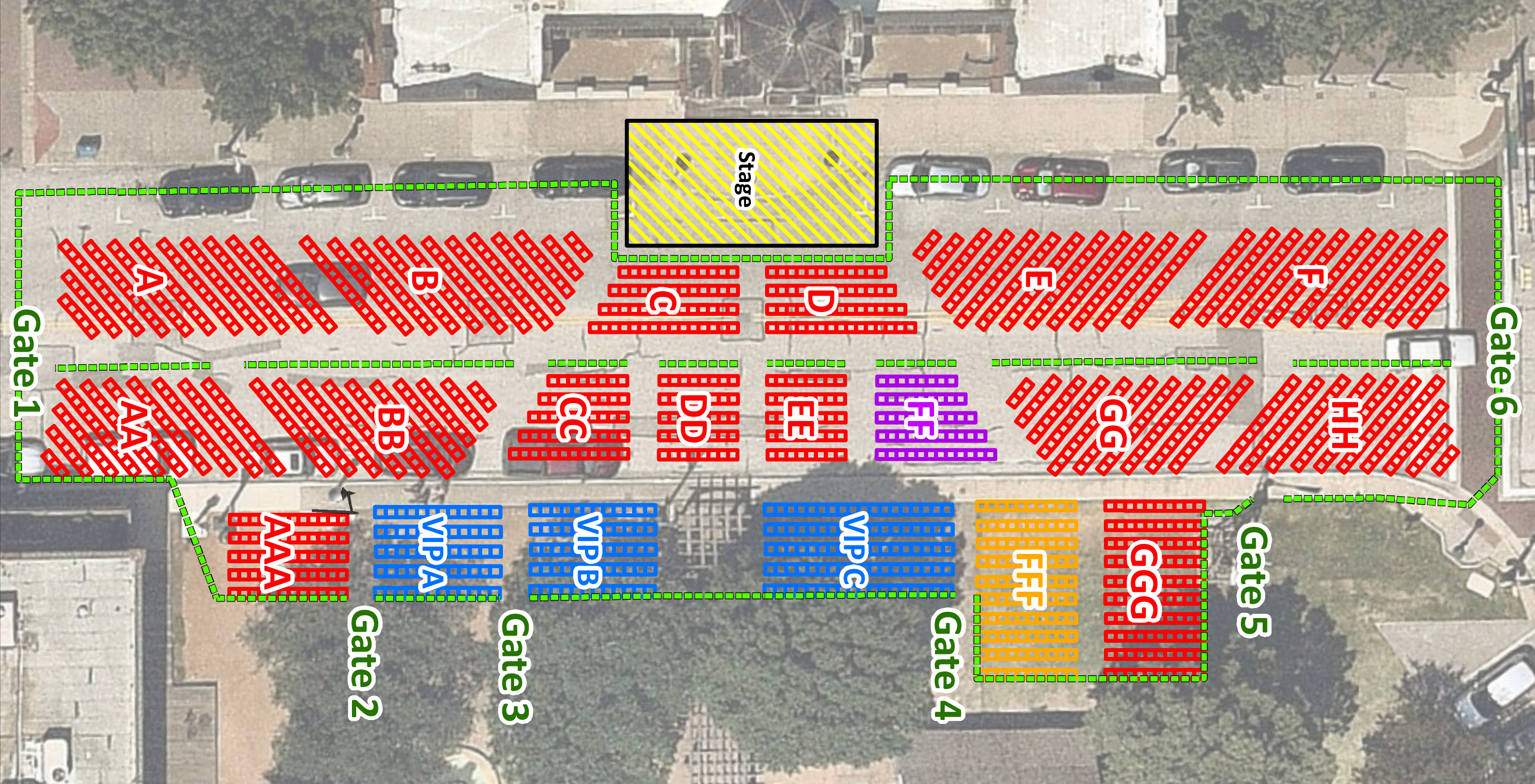Carol of Lights Optional Reserved Seating Chart