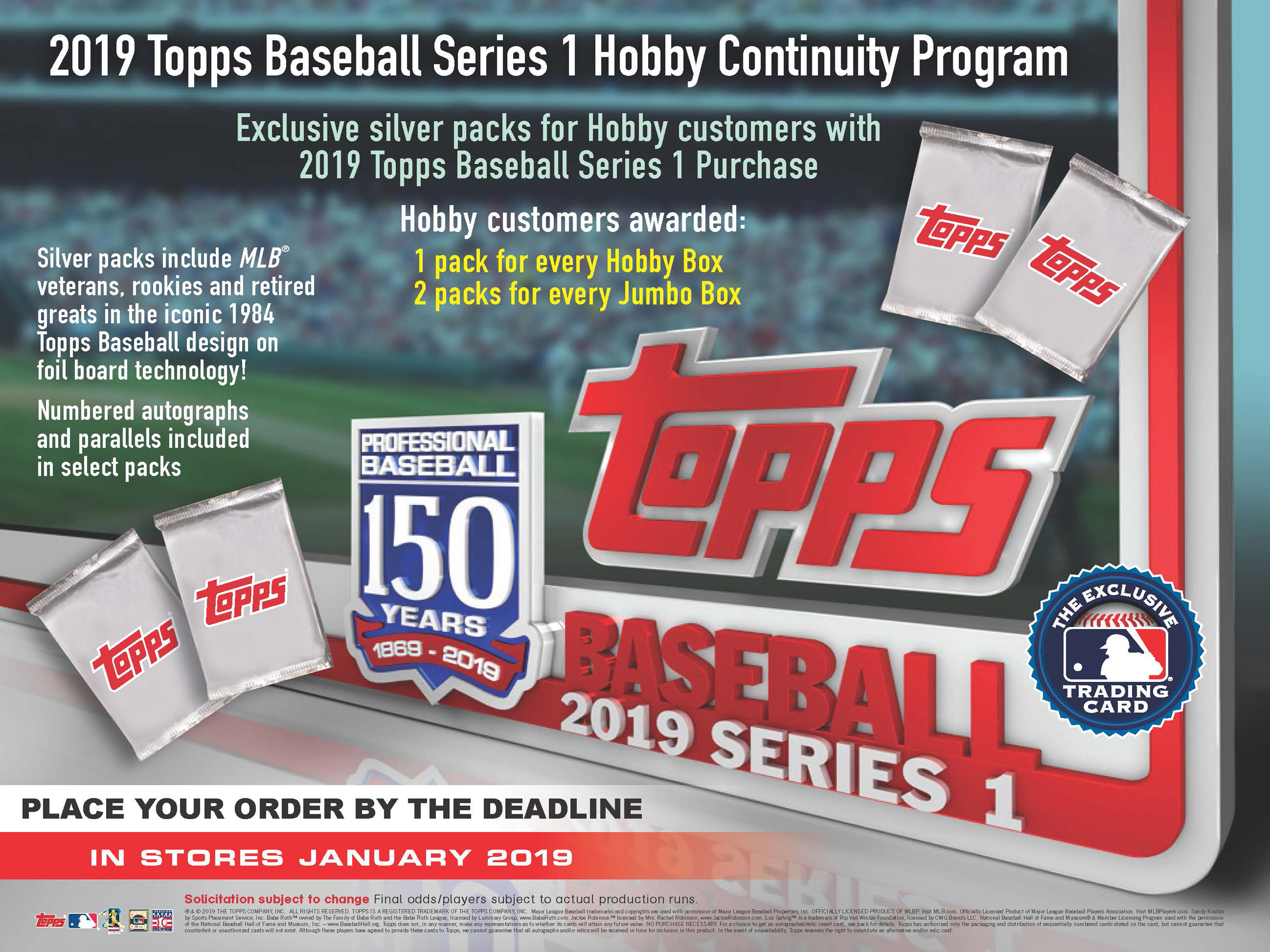 2019 Topps Series 1 Baseball Cards Silver Promo Packs Checklist Go GTS