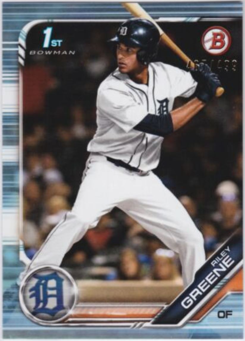 Future Watch Riley Greene Rookie Baseball Cards, Tigers Go GTS