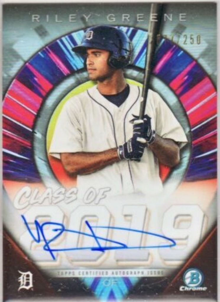 Future Watch Riley Greene Rookie Baseball Cards, Tigers Go GTS